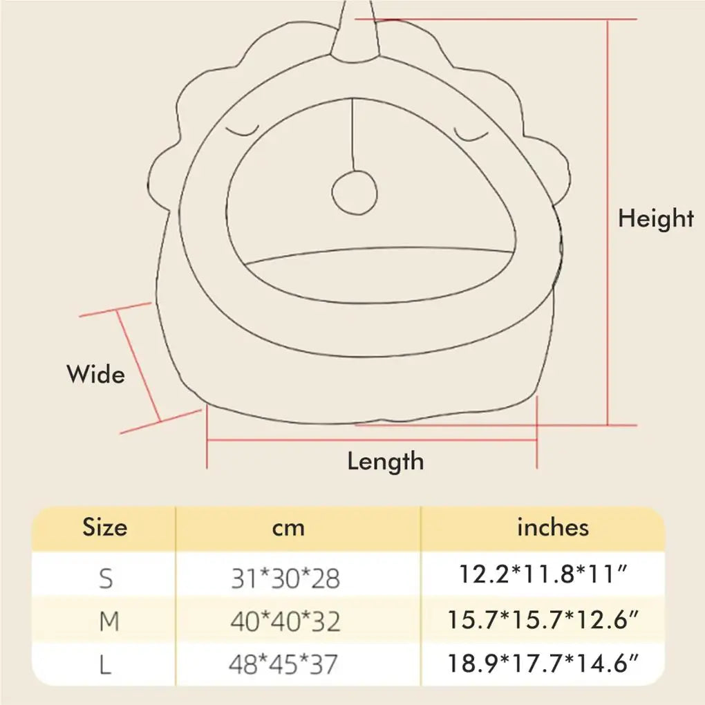 Warm Cozy Pet Bed Non-slip Bottom Cat House Cushion Removable and Washable Pet Sleeping Nest Bed