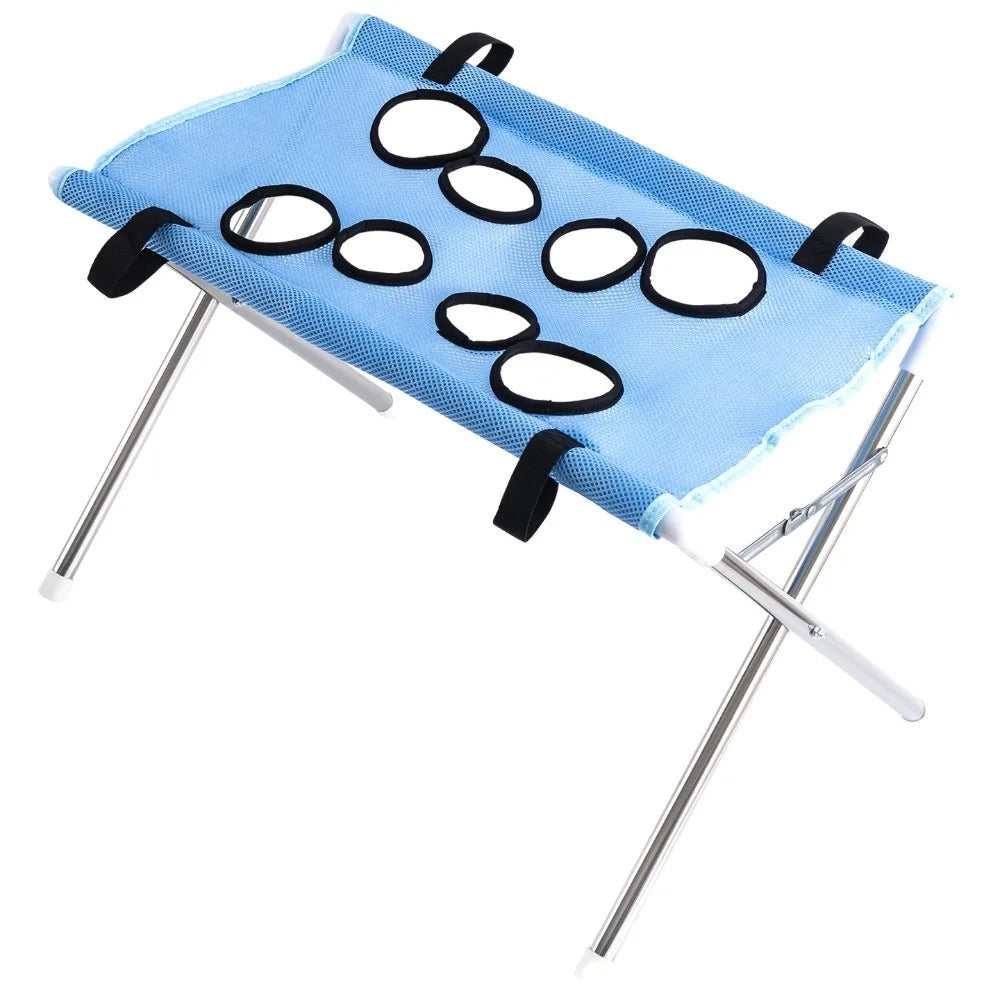 Anti-Scratch Pet Grooming Hammock Adjustable Detachable Pet Restraint Station Sturdy Support Frame Pet Bathing Rack Small Dog