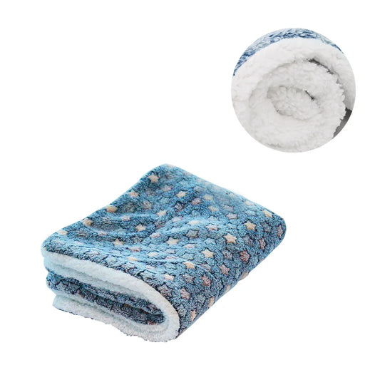 Pet Winter Carpet Home Living Room Bedroom Warm Keeping Pet Sleeping Flannel Pad Floor Mat, Cute Animal, S