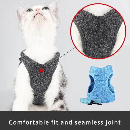 Adjustable Rope Durable Professional Escape-proof Small Belt Kitten Breathable Soft Chest Strap Elastic Pet Wiring Sky
