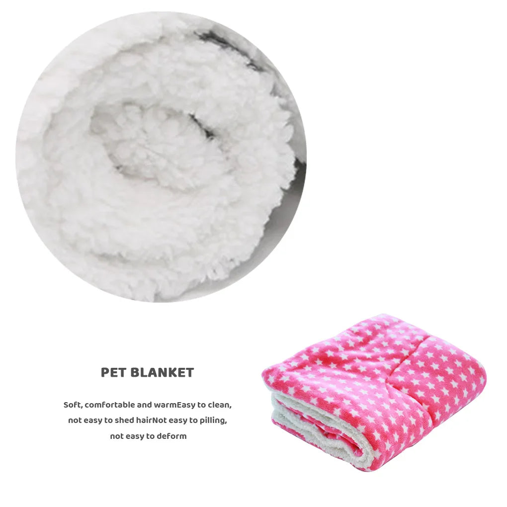 Pet Winter Carpet Home Living Room Bedroom Warm Keeping Pet Sleeping Flannel Pad Floor Mat, Cute Animal, S