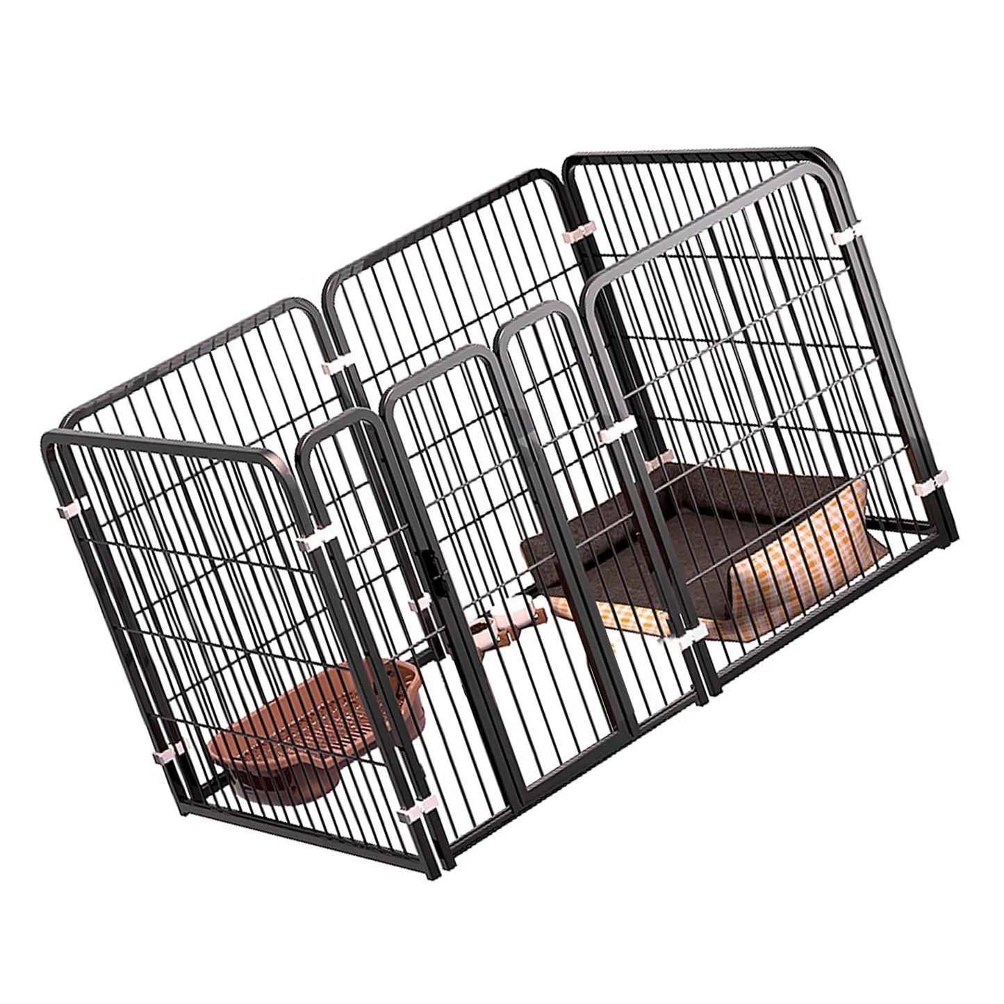 Dog Fence Indoor Pet Enclosure Metal Dog Fence 80x80cm