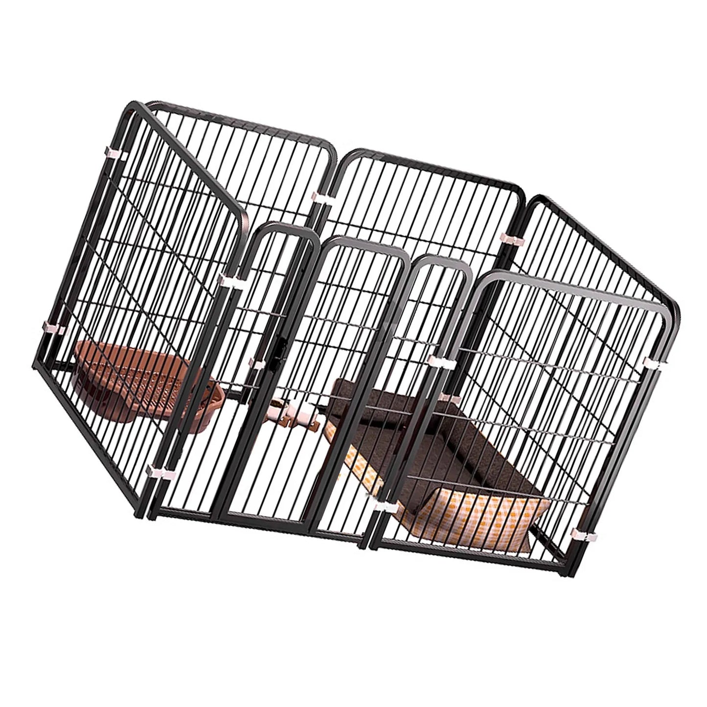 Dog Fence Indoor Pet Enclosure Metal Dog Fence 80x80cm