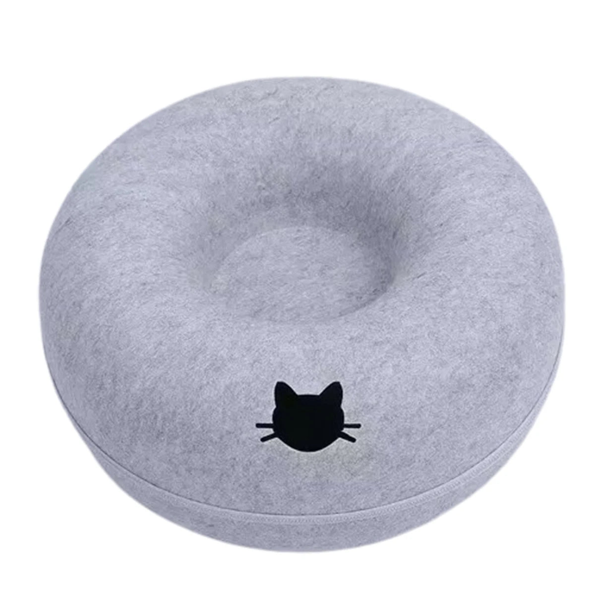 Interactive Round Small Cat Tunnel Nest Felt Kittens Bed House Scratcher Cat Donut Sleeping Pet Toy for Cats